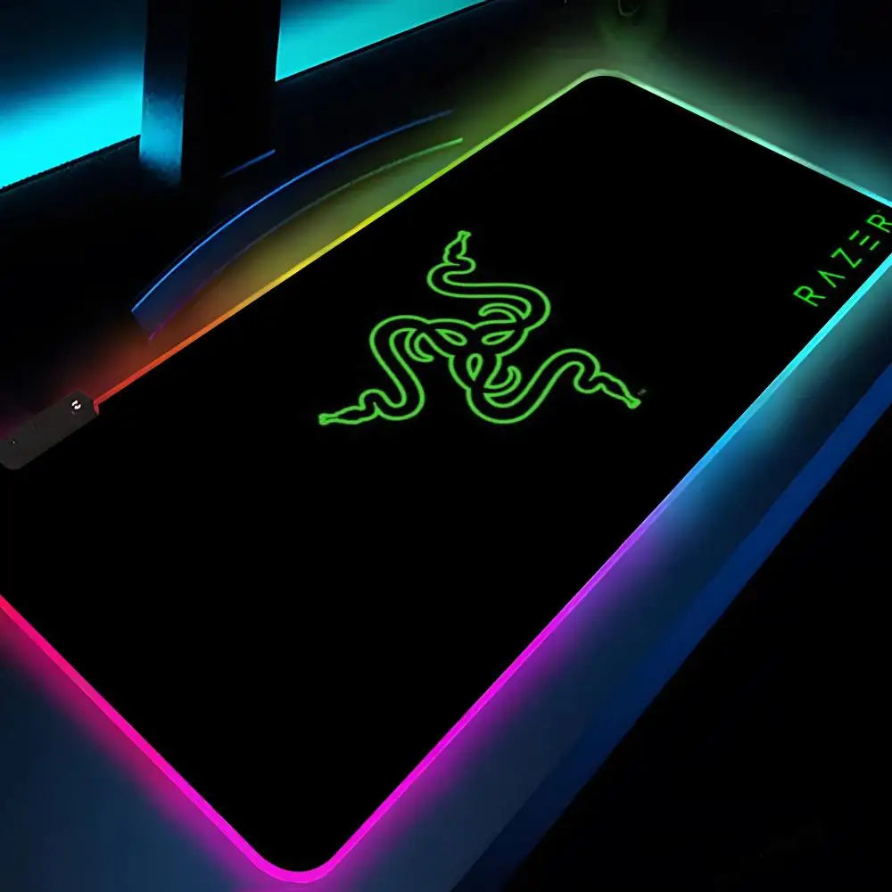 Razer Mouse Pad XXL RGB Gaming Mouse Pad HD Gamer Accessories Large LED Light MousePads PC Carpet With Backlit