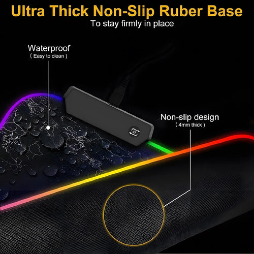 Razer Mouse Pad XXL RGB Gaming Mouse Pad HD Gamer Accessories Large LED Light MousePads PC Carpet With Backlit