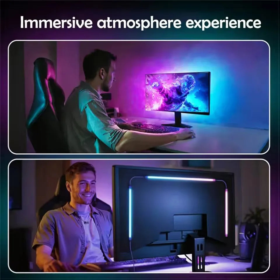 Smart Gaming LED Strip Lights 24-34 Inch Computer Screen Backlight USB PC LED Backlight for Gaming Room Atmosphere Decoration