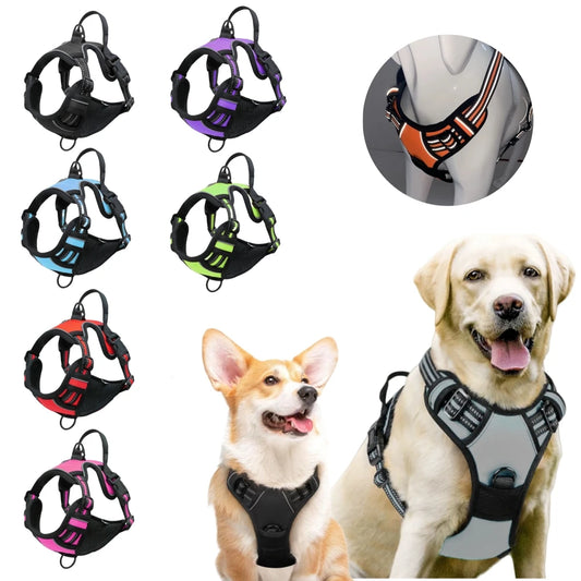Heavy-Duty No-Pull Dog Harness with Control Handle