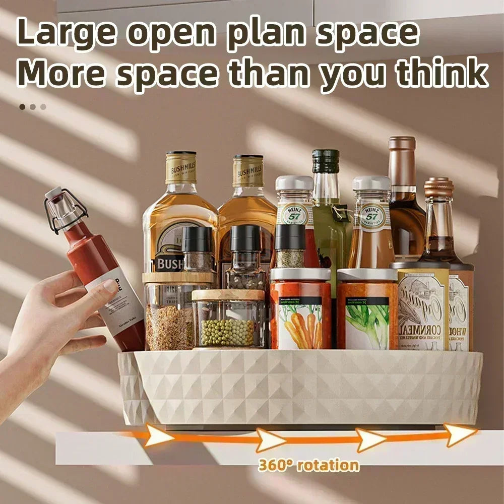 Rotating Spice Rack Organizer – 360° Kitchen Storage