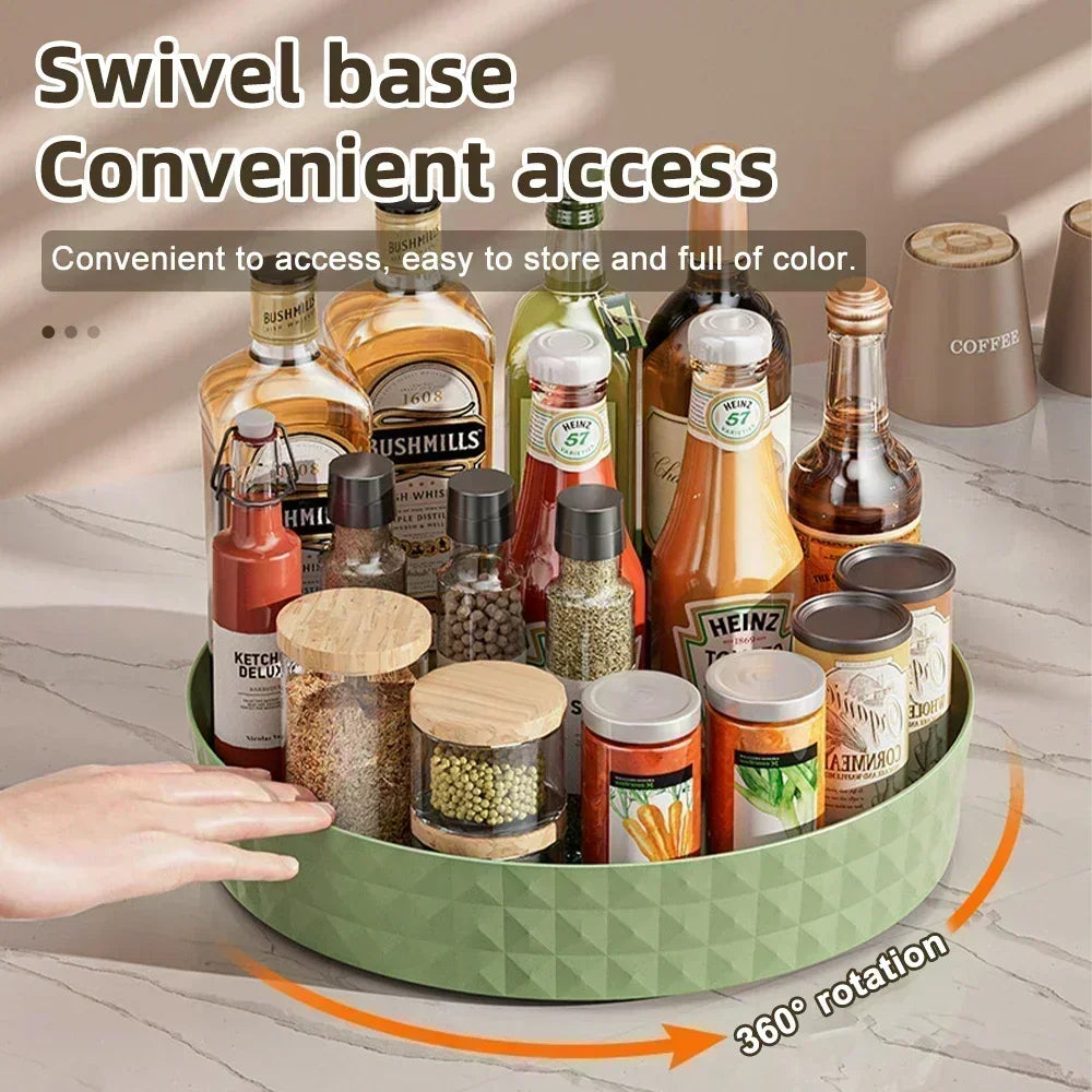 Rotating Spice Rack Organizer – 360° Kitchen Storage